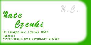 mate czenki business card